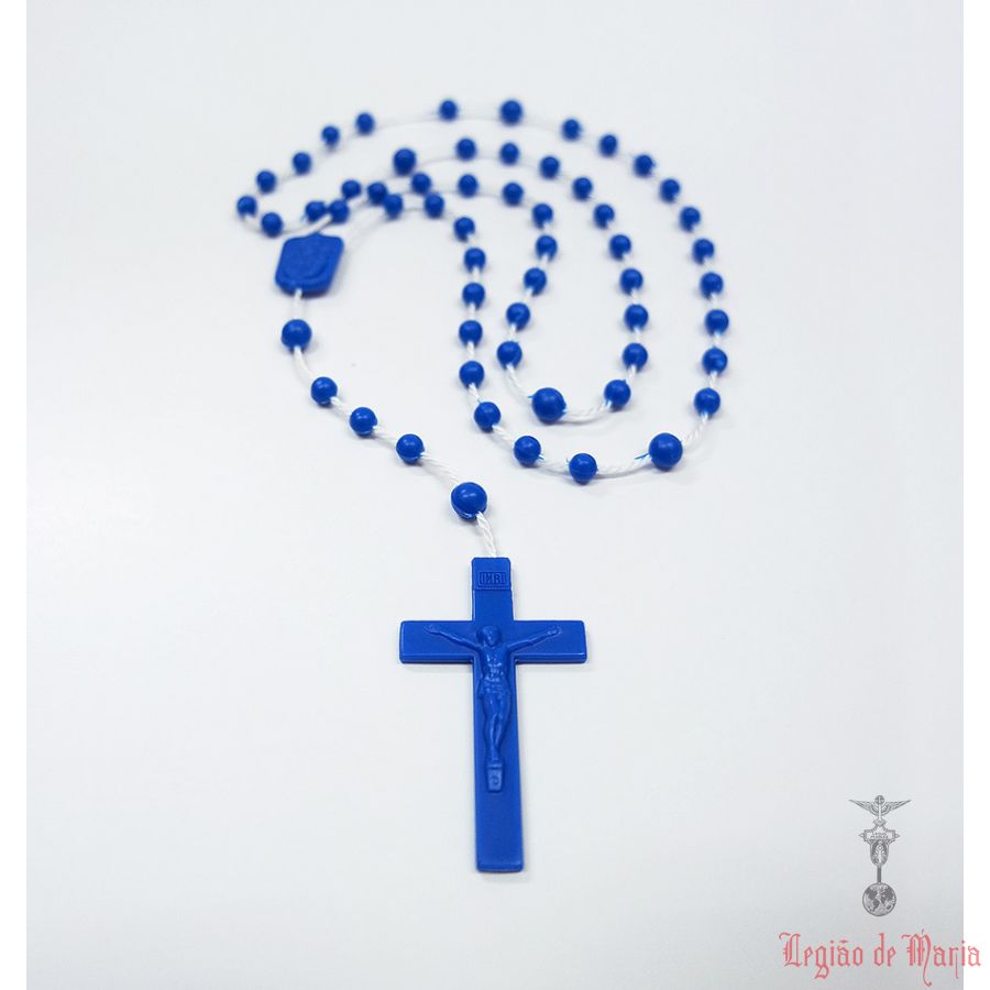 Terço Comum Azul Escuro- Plástico